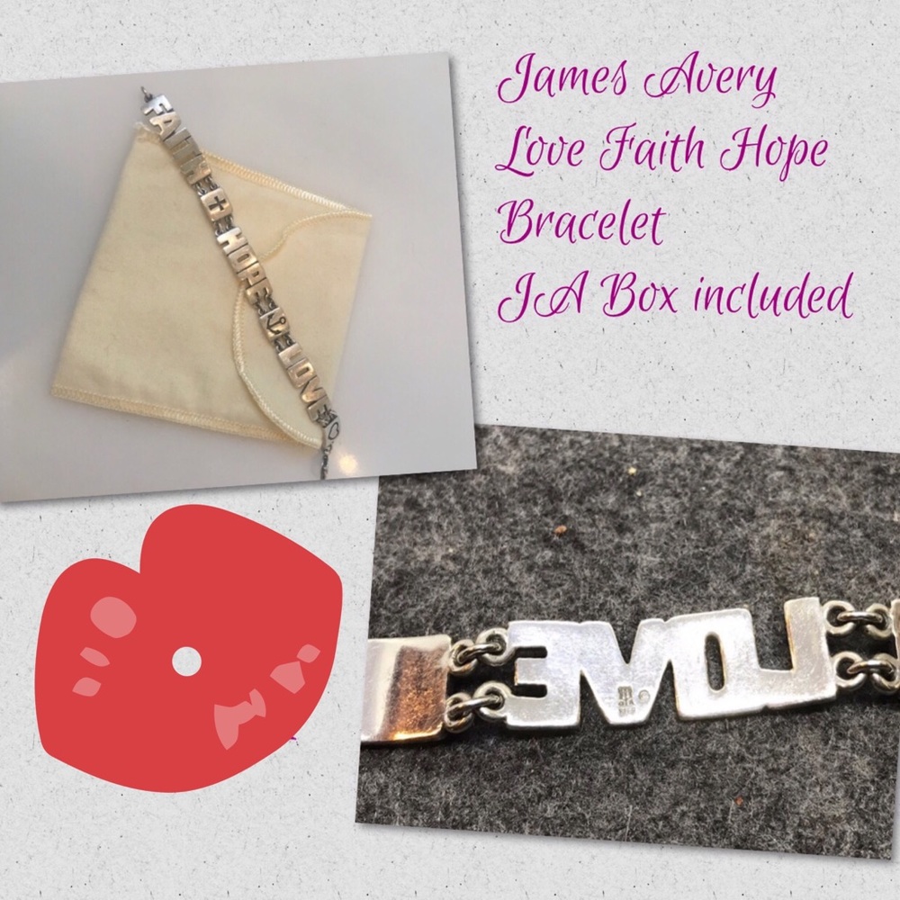 James Avery “Retired” Love Hope Faith Bracelet